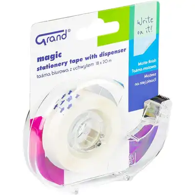 Taśma biurowa Grand Magic 18x20mm z dyspenserem