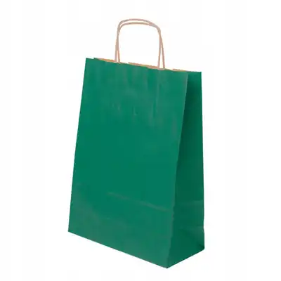 Torba papierowa ekologiczna 180x80x225 mm zielona