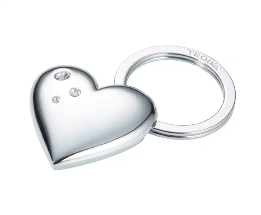 Brelok metalowy z kryształkami Svarowskiego TROIKA Girls Best Friends Shiny