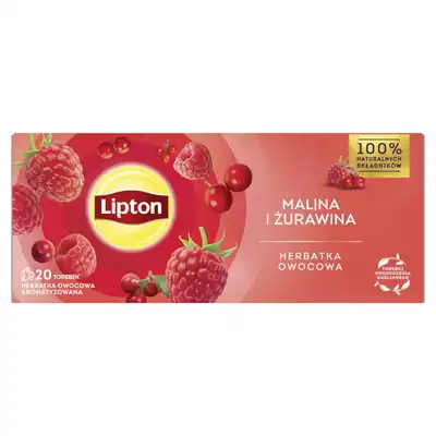 Herbata owocowa Lipton truskawka i rabarbar 20 torebek