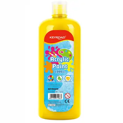 Farba akrylowa Keyroad 1000 ml żółta