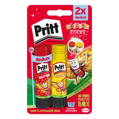 Klej w sztyfcie Pritt 20g z brokatem 2 sztuki