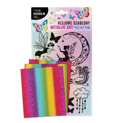 Szablony klejowe Kidea Art Magic metaliczne
