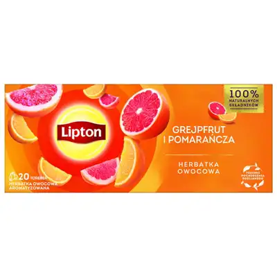 Herbata owocowa Lipton grejpfrut i pomarańcza 20 torebek