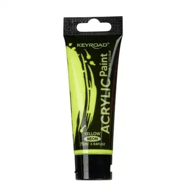 Farba akrylowa Keyroad 75ml neon żółta