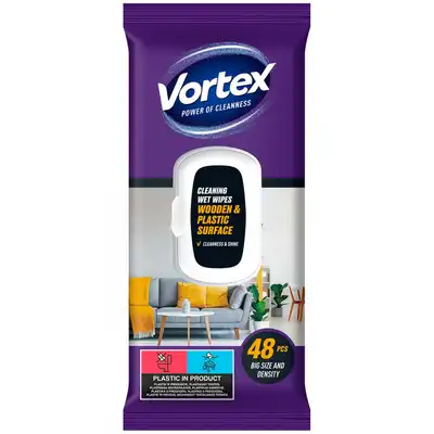 Chusteczki nawilżane do mebli VORTEX 48 sztuk