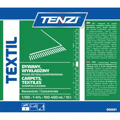 Preparat do prania wykładzin i tekstyliów metodą szamponowania Tenzi Textil 5l