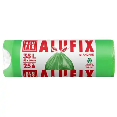 Worki na śmieci ALUFIX HDPE 35 litrów zielone