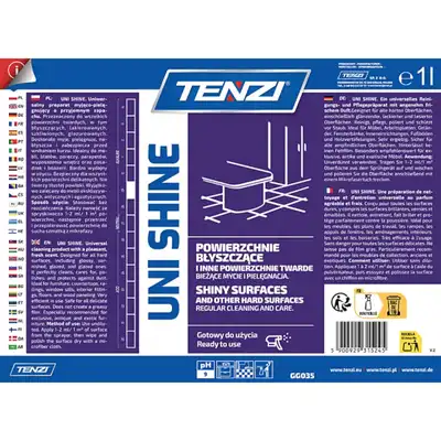 Preparat myjąco-pielęgnujący do mebli i powierzchni błyszczących Tenzi Uni Shine 1l