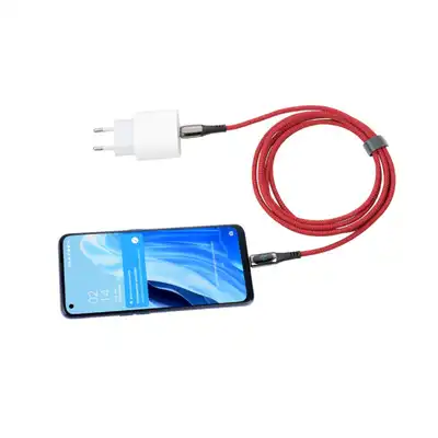 Kabel ładujący TROIKA Speedy XL 2m czerwony