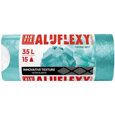 Worki na śmieci ALUFIX Aluflexy LDPE 35 litrów turkusowe zapachowe