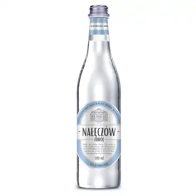 Woda mineralna Nałęczów Zdrój gazowana 0,5l szklana butelka