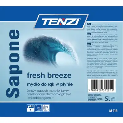 Mydło w płynie delikatne Tenzi Sapone Fresh Breeze 5l morska bryza