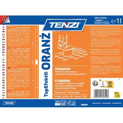 Płyn do mycia posadzek Tenzi Topefekt Oranż 1l pomarańczowy