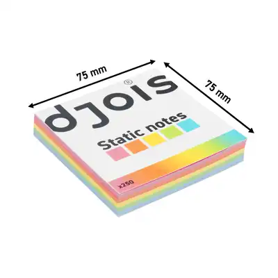 Karteczki elektrostatyczne Djois S 75x75mm 250 arkuszy