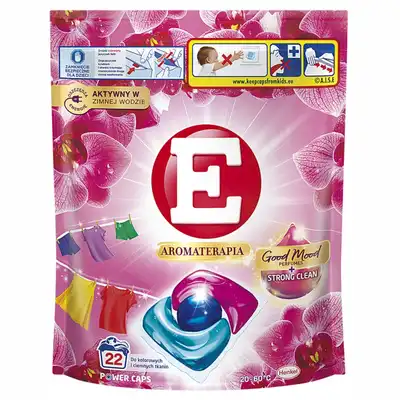 Kapsułki do prania E Aromaterapia Orchidea kolor 22 sztuki