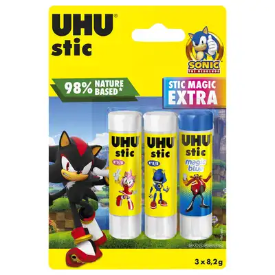Klej w sztyfcie UHU 2x8,2g + 1x8,2g magic