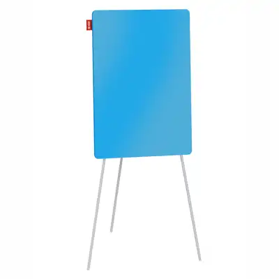 Flipchart na trójnogu Memobe 70x100xh180cm szklany niebieski