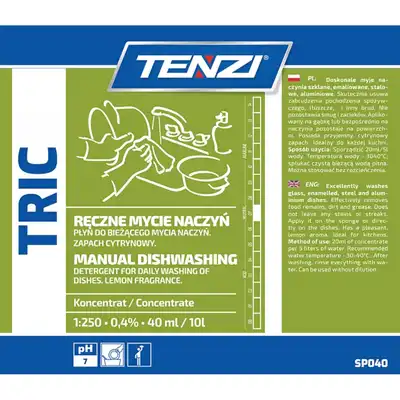 Płyn do mycia naczyń Tenzi Tric 5l cytrynowy