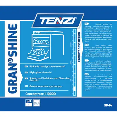 Koncentrat do nabłyszczania naczyń w zmywarkach Tenzi Gran Shine 10l