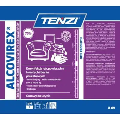 Płyn do dezynfekcji rąk, narzędzi, powierzchni Tenzi Alcovirex 5l