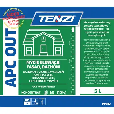 Koncentrat do mycia fasad, elewacji, tarasów Tenzi Apc Out 5l