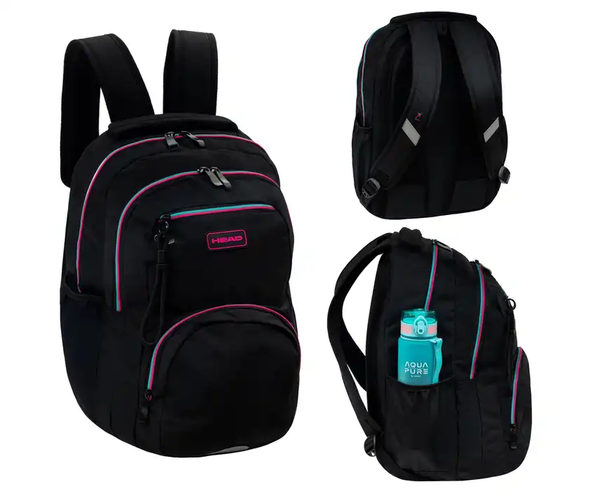 Plecak szkolny Head Black Pink Mint AB200