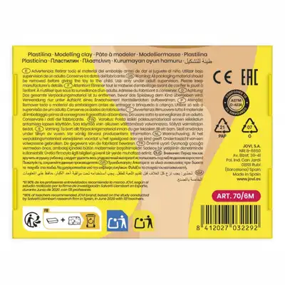 Plastelina Jovi kolory wielokulturowe 6x50g