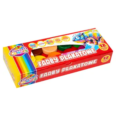 Farby plakatowe Sweet Colours 12 kolorów 20ml