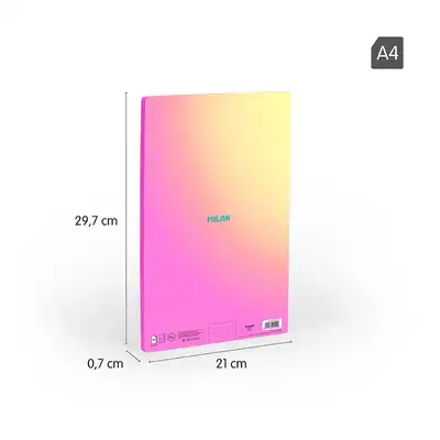 Zeszyt klejony Milan A4 linia 48 kartek Sunset różowy
