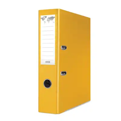 Segregator A4 szeroki 75mm z szyną Basic-S żółty