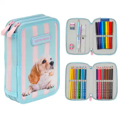 Piórnik podwójny z wyposażeniem Astrabag Puppy Line AC121