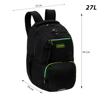 Plecak szkolny Head Black Green Blue AB200