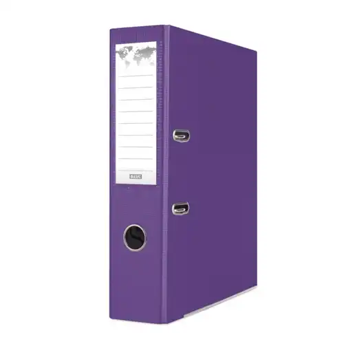 Segregator A4 szeroki 75mm z szyną Basic-S fioletowy