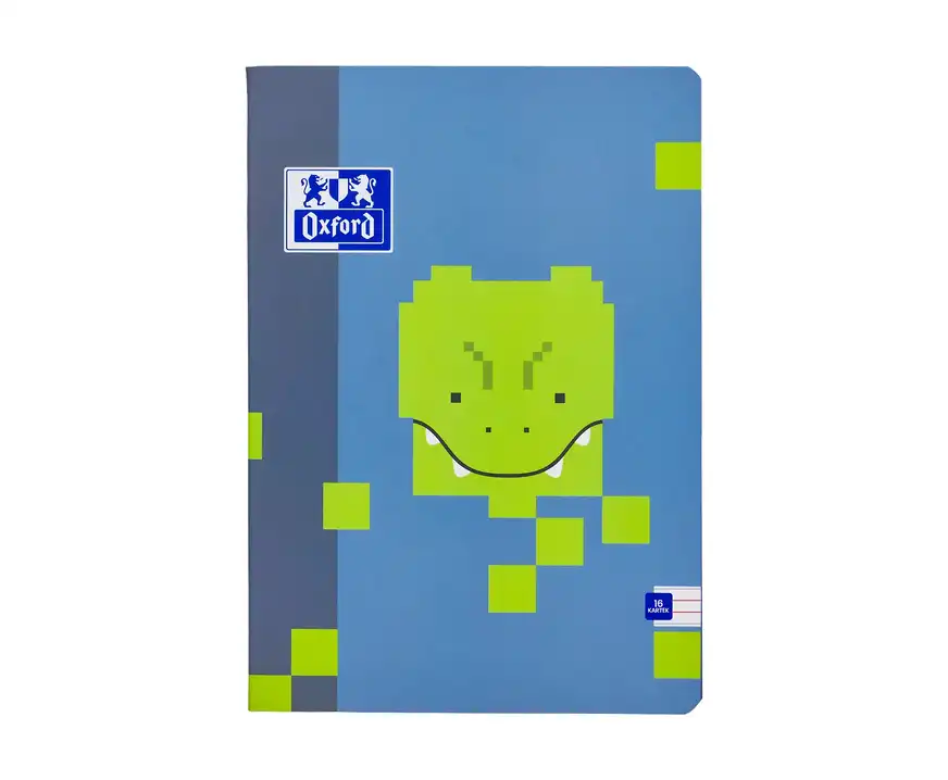 Zeszyt Oxford A5 16 kartek linia podwójna kolorowa Zoo Blocks