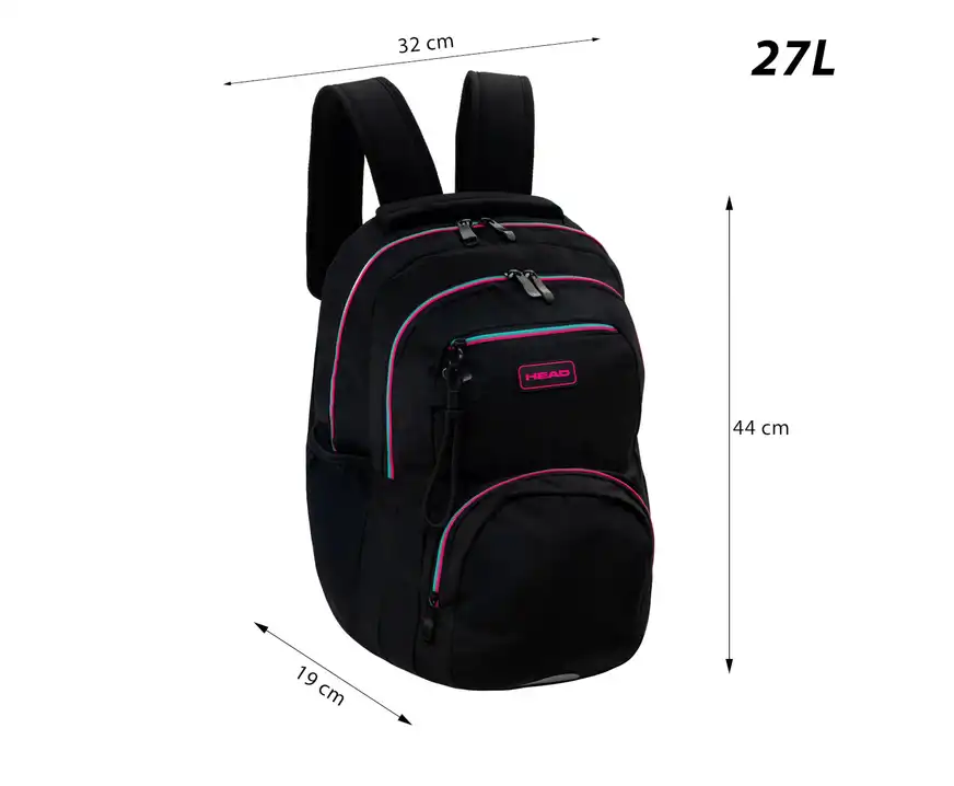Plecak szkolny Head Black Pink Mint AB200