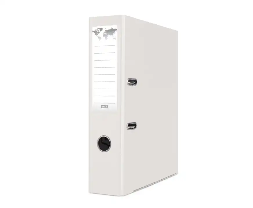 Segregator A4 szeroki 75mm z szyną Basic-S biały