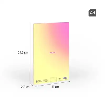 Zeszyt klejony Milan A4 linia 48 kartek Sunset żółty