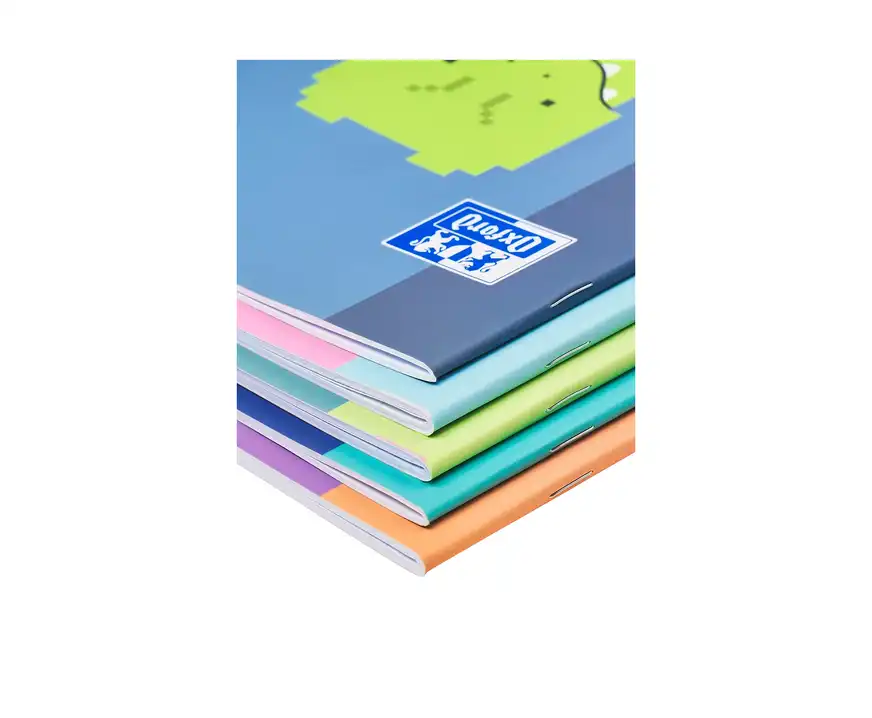 Zeszyt Oxford A5 16 kartek linia podwójna kolorowa Zoo Blocks
