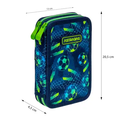 Piórnik podwójny z wyposażeniem Astrabag Football AC21
