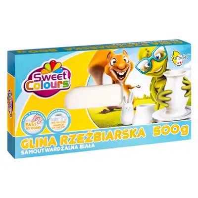 Glina rzeżbiarska samoutwardzalna Sweet Colours biała 500g