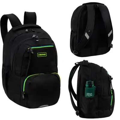 Plecak szkolny Head Black Green Blue AB200
