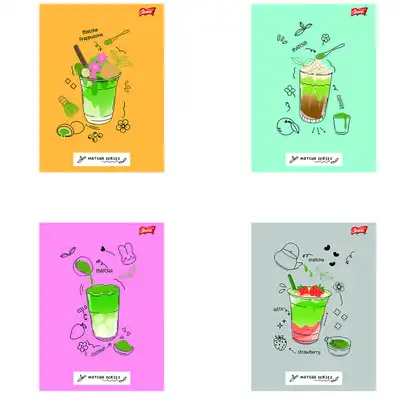 Zeszyt A5 32 kartki w kratkę Matcha Mood