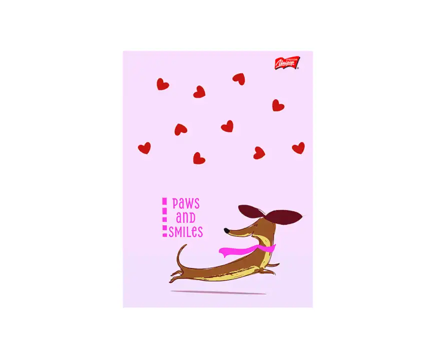 Zeszyt A5 32 kartki w kratkę Lovely Dachshund