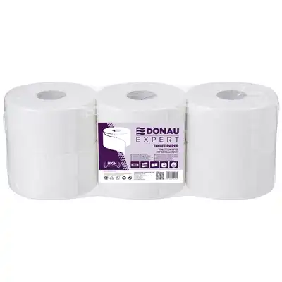 Papier toaletowy celulozowy Donau Expert Jumbo 2 warstwowy biały 6 sztuk