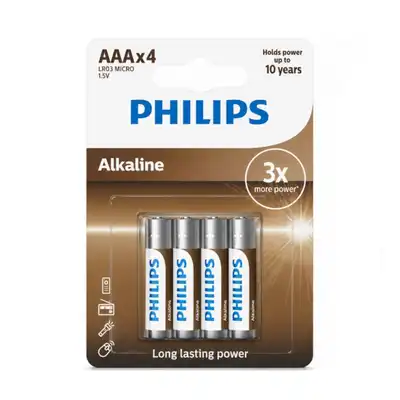 Baterie Philips LR03 AAA alkaiczna 4 sztuki
