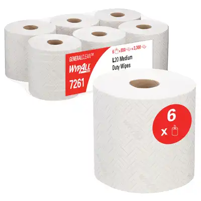 Ręcznik papierowy Wypall L20 General Clean 2-warstwowy 6 rolek x 550 listków