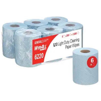 Ręcznik papierowy Wypall L10 General Clean 1-warstwowy 6 rolek x 280 listków