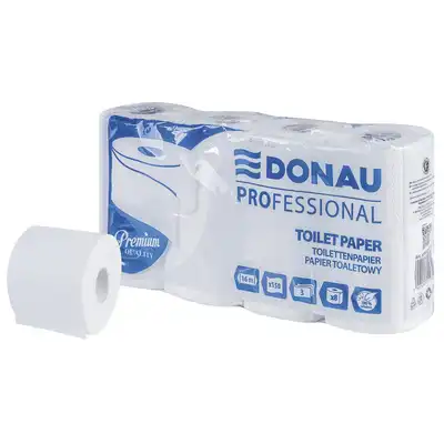 Papier toaletowy celulozowy Donau Professional 3 warstwowy biały 8 sztuk