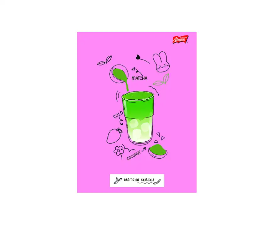 Zeszyt A5 32 kartki w kratkę Matcha Mood